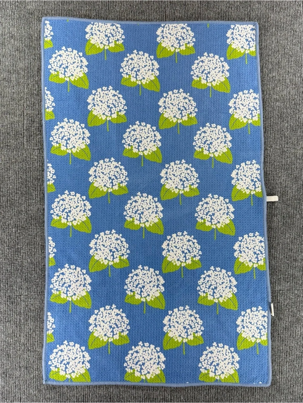 Rockflowerpaper Blue Hydrangea Floral Kitchen Hand Towel Microfiber Dish Cloth